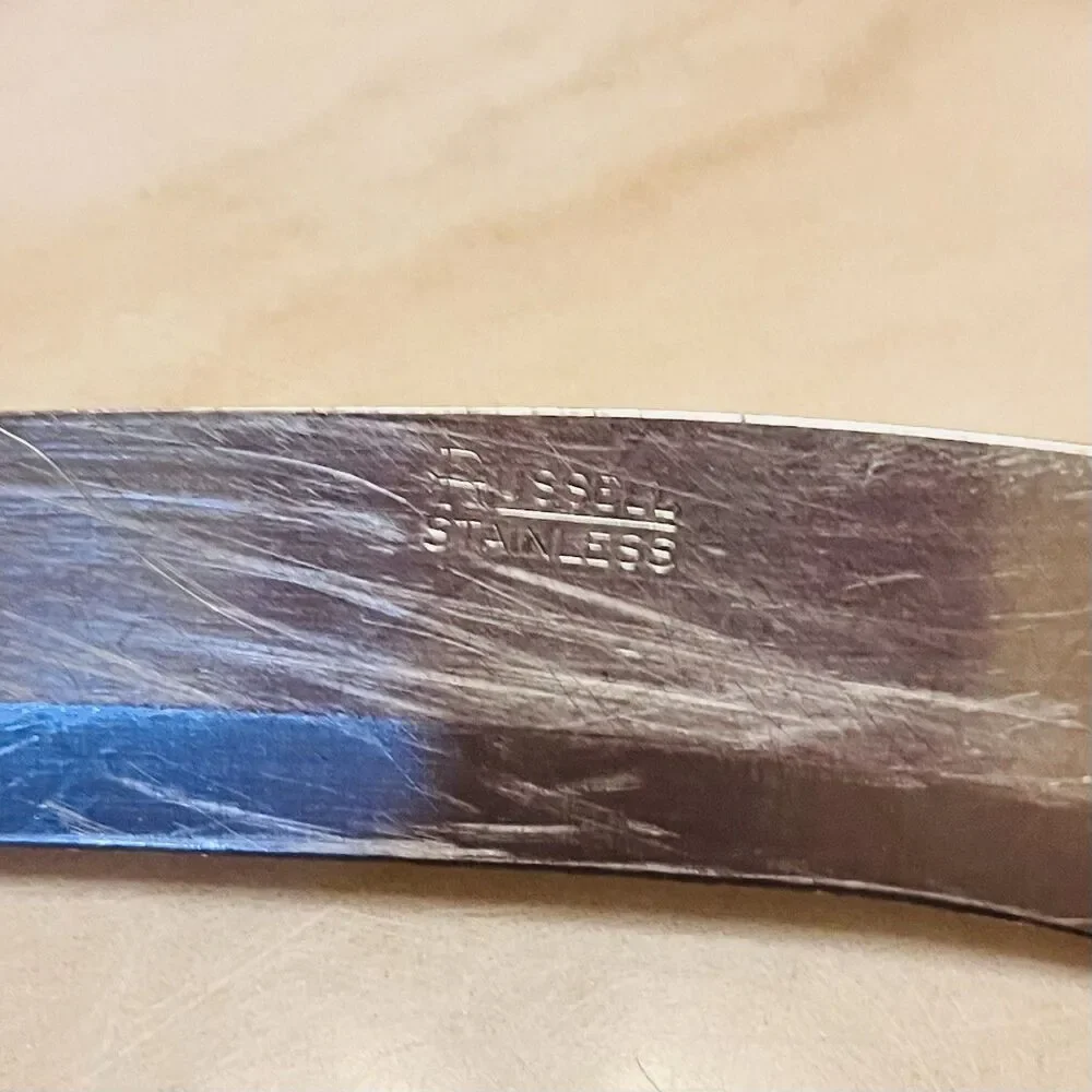Vintage Dexter Russell Stainless Steel Carving Knife 12.5” Wood Handle USA Made